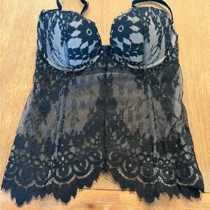 Victoria’s Secret Size 34B Black Lace Bustier
